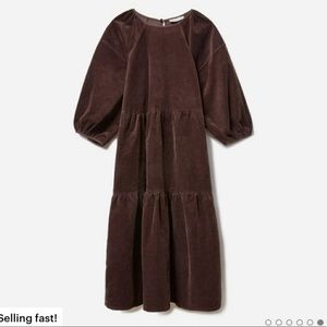 Everlane tiered corduroy dress